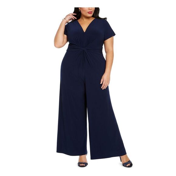 Vince Camuto Women's Sleeveless V Neck Evening Jumpsuit Black Size 2